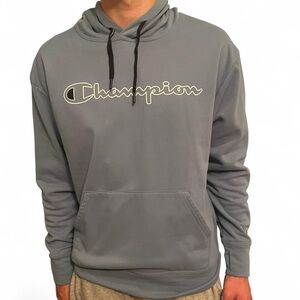 Champion Gray Pullover Hoodie Sweatshirt